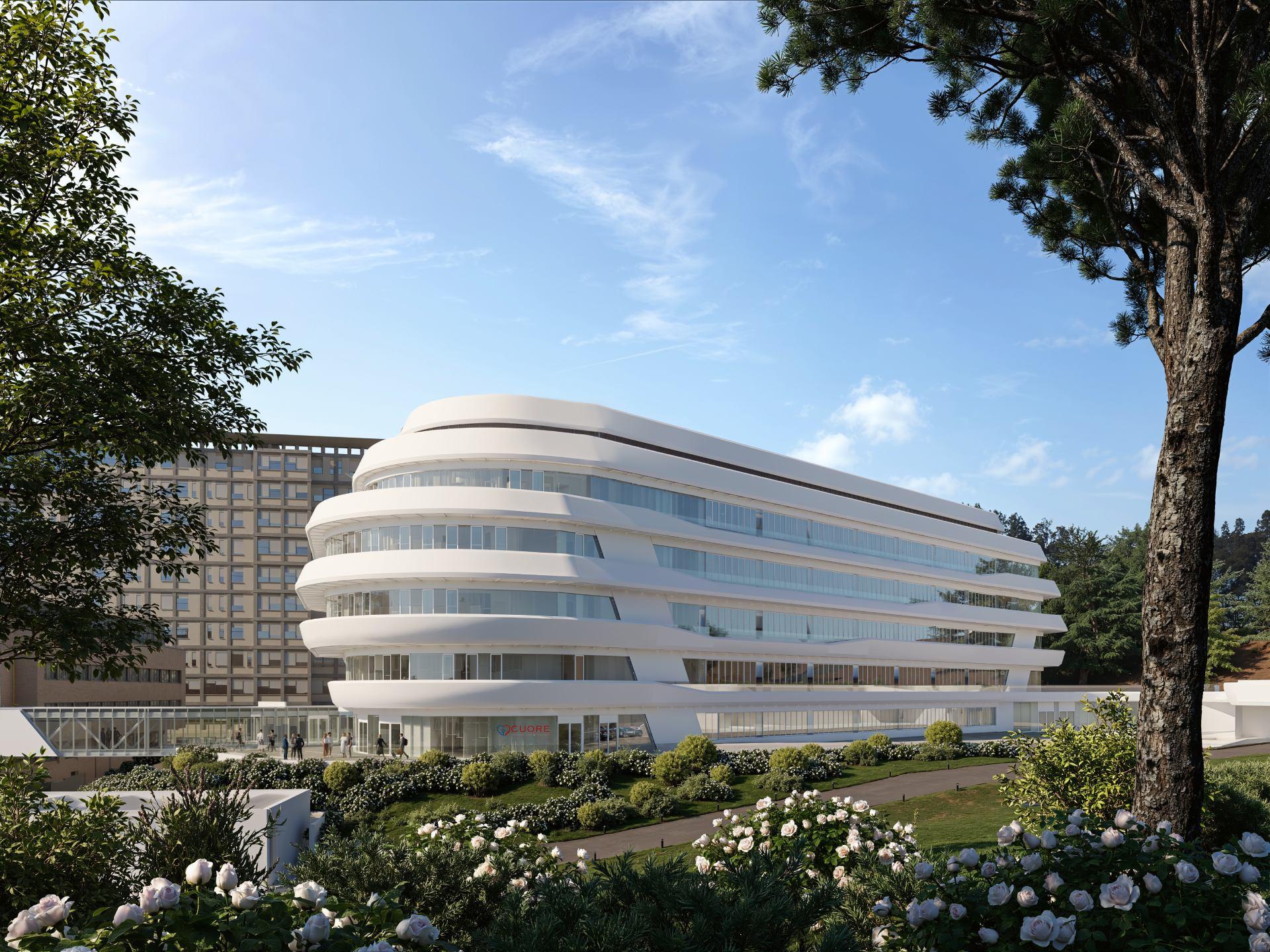 Polo Cardiovascolare CUORE, Policlinico Gemelli di Roma, Webuild - Credits: Binini Partners