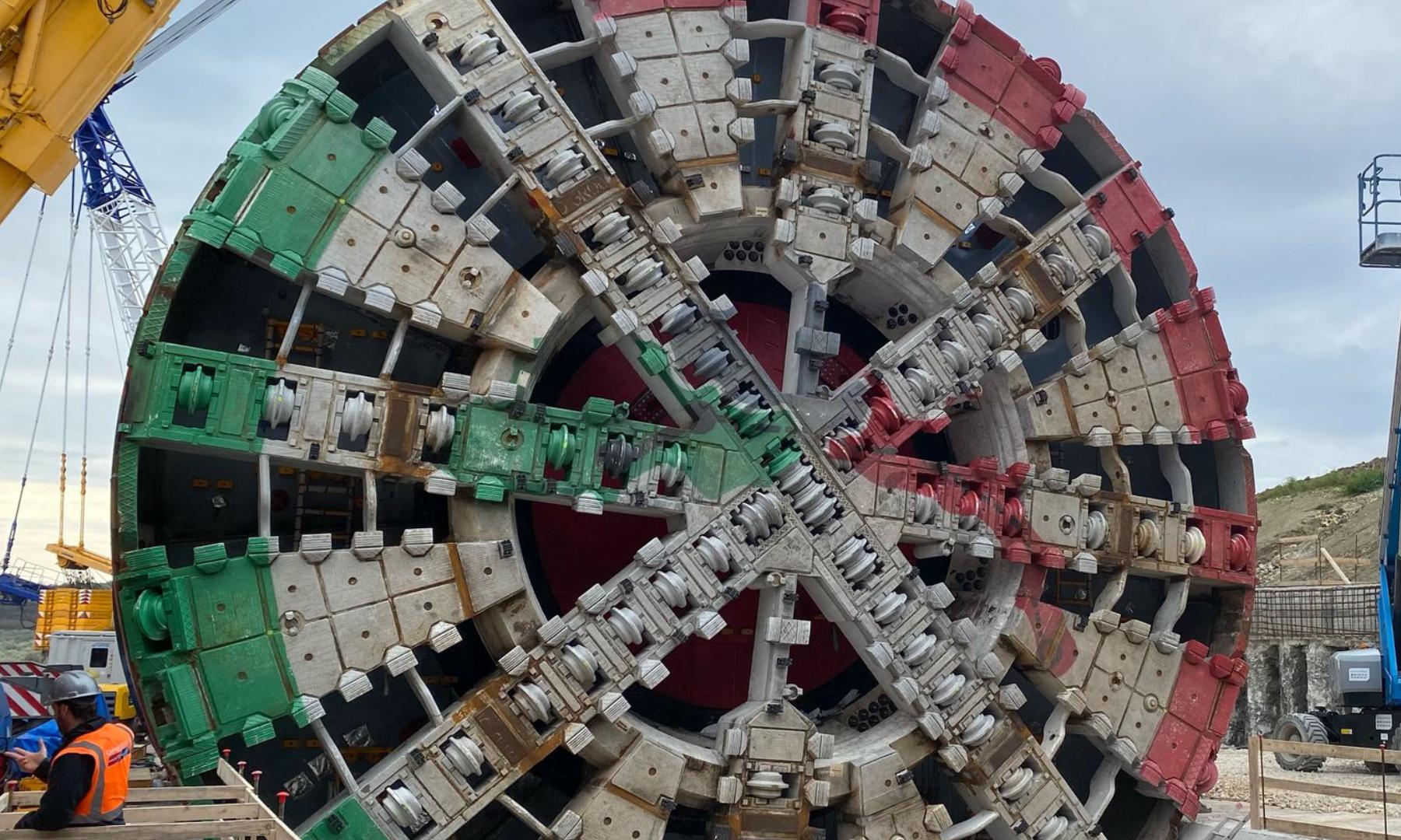 TBM nel cantiere Lotto 1A Battipaglia-Romagnano, AV Salerno-Reggio Calabria