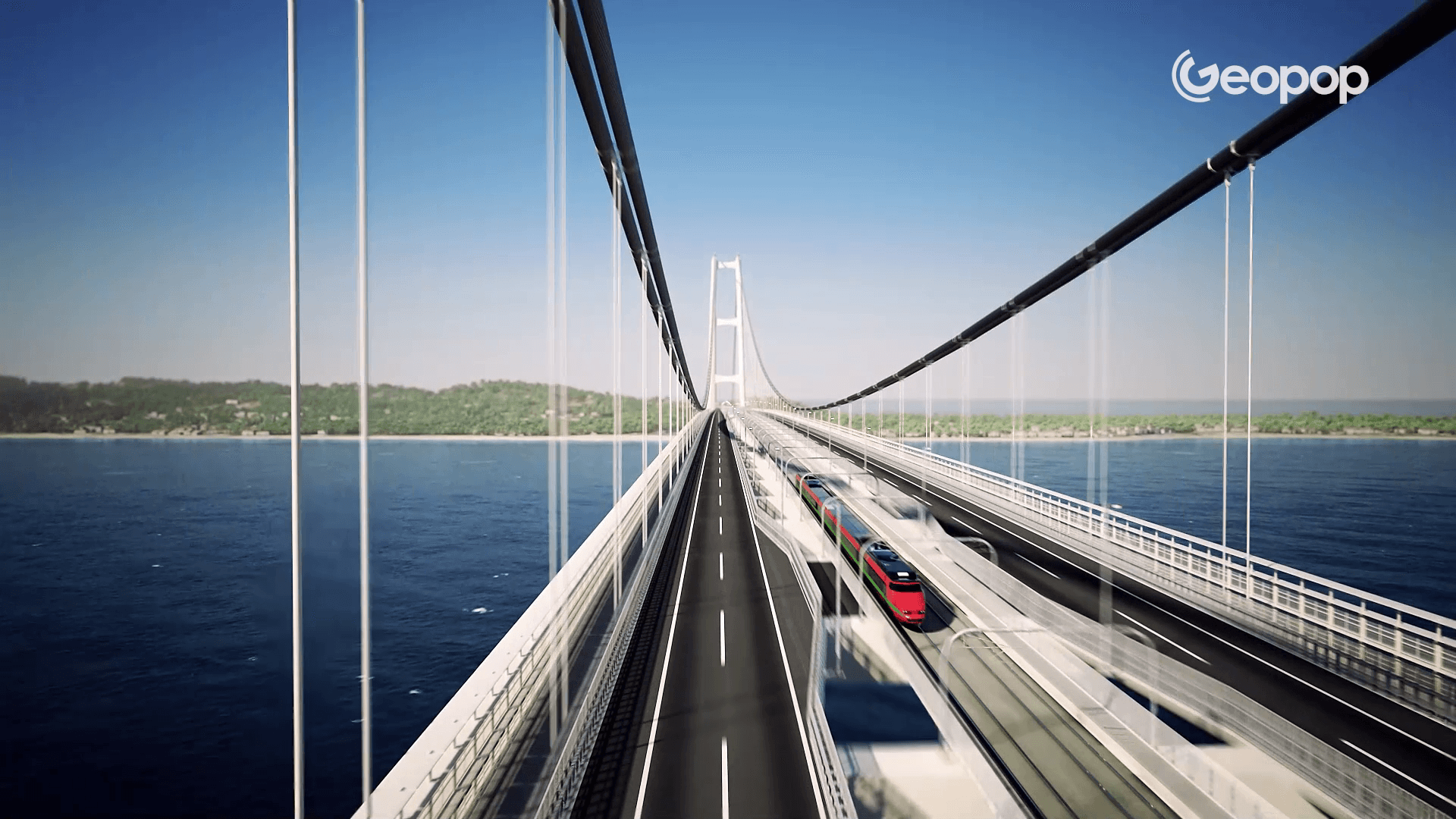 Come sarà il Ponte sullo stretto di Messina? La ricostruzione 3D dai progetti originali – Geopop / Webuild